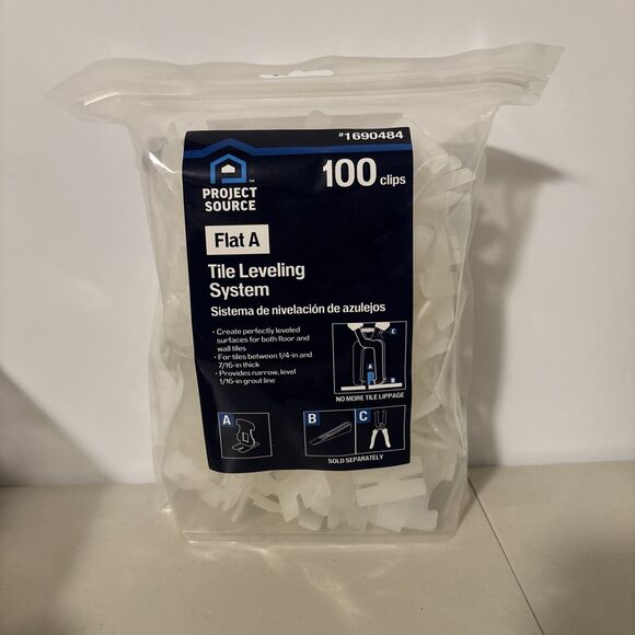Lot Of 9 NEW Project Source Flat A Floor Tile Leveling System Clips 1690484 =900 - Picture 2 of 4